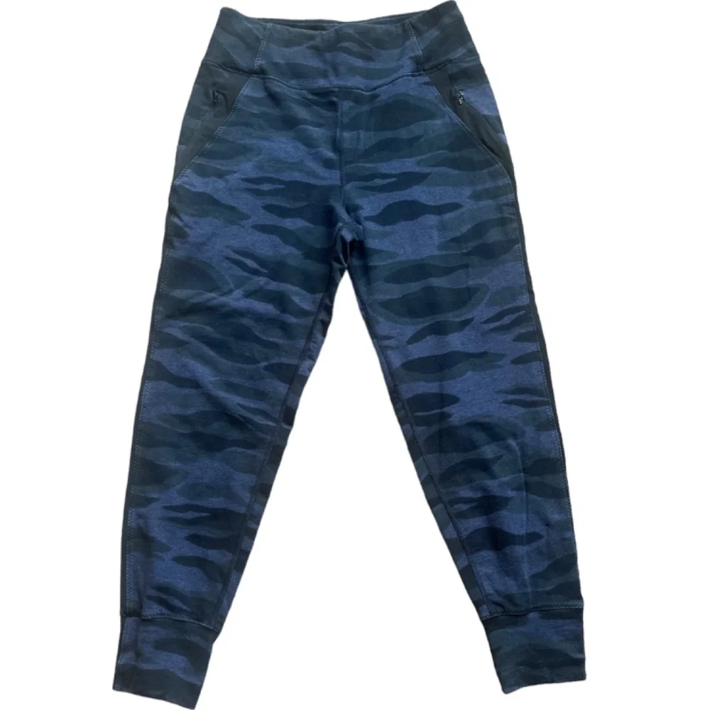 Lululemon Bolt Mini Coast Camo Heathered Deep Navy Black / Black Sweatpants Sz 8